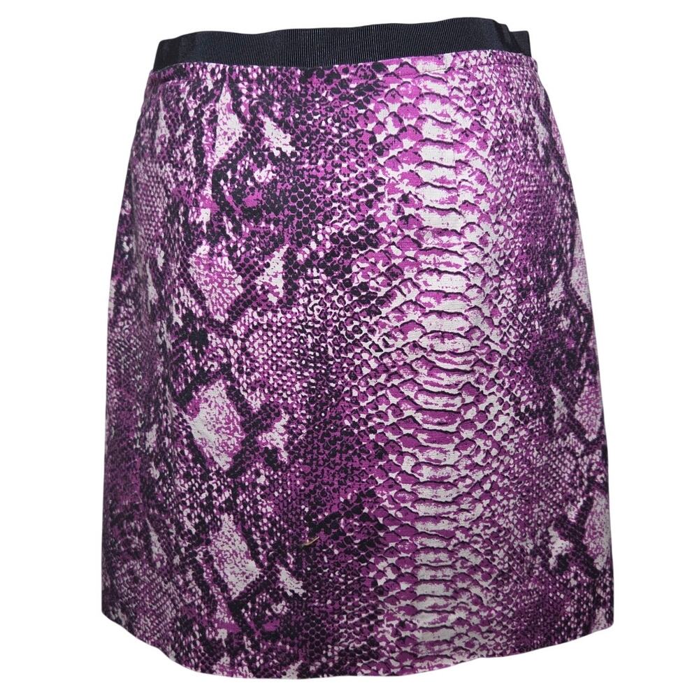 Loft Purple Animal Snake Print Skirt Size 4